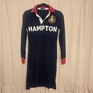 Ralph Lauren Navy Rugby Dress with Red Accents